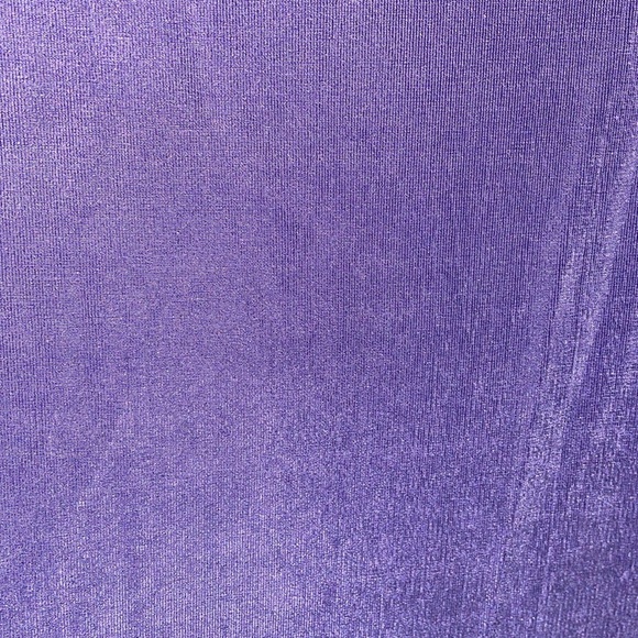 Chico’s Travelers Collection Slinky Purple Asymmetrical Tunic Top size 2 (L/12) - Picture 8 of 15